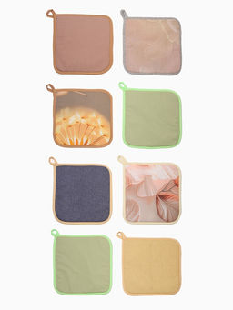 Цена за 5 шт. Прихватка 18×18 см, бязь 140 г/м², 100% хлопок, МИКС