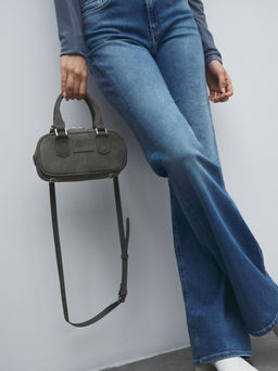 Женская сумка с ручками CALZETTI JADE Артикул 4741867, зеленовато-серый