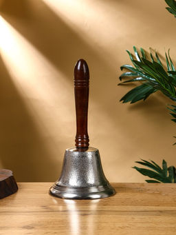 Колокольчик «Якорь», 12×12×24 см, алюминий, с деревянной ручкой