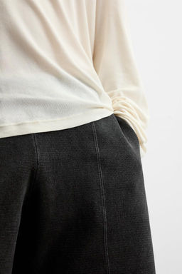 RELAXED FIT KNITTED BERMUDA SHORTS - Zara фото 6