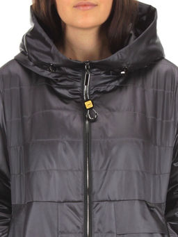 BM-1058 DK. GRAY Куртка демисезонная женская АЛИСА (100 гр. синтепон) - Фабричный китай фото 11