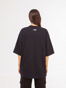 Футболка ЗАПОРОЖЕЦ Blank oversize DEEP BLACK  фото 14