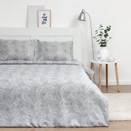 Постельное бельё 1,5 сп Экономь и Я "Морозный узор" 143х215 см, 145х214 см, 50х70 см-1 шт, 60 г/м2, микрофибра