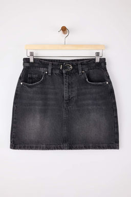 Antrasit Kemer Detayl? Mini Denim Etek TWOSS26ET00011