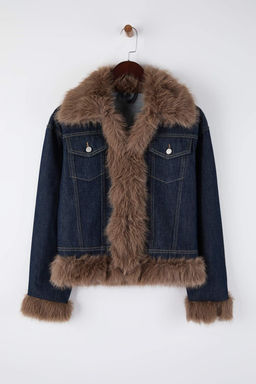 Mavi Kurklu Denim Kot Renk Vermeyen Ceket TWOAW26CE00059