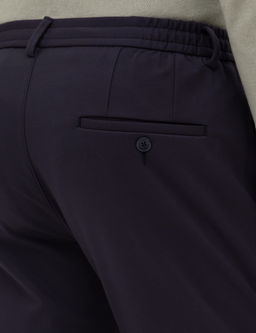 Lacivert Beli Lastikli Kordonlu Klasik Jogger Pantolon