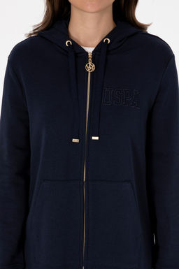 Kad_n Lacivert Fermuarl_ Kap__onlu Sweatsh_rt Sepette S_rpriz _ndirim - U.s. polo assn фото 6