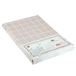 Скатерть 145х145см Сардиния клетка, длина стола до 110см, на 4 персоны, рогожка, хлопок Премиум 186г/м2, упаковка классическая 28х41см, Домашняя мода (Россия)  фото 4