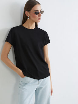 Bisiklet Yaka Soft Touch Kad?n Ti??rt