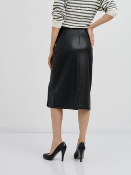 черная юбка-карандаш длины миди с разрезом - Glenfield фото 12