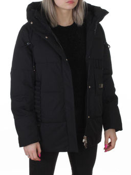 YR-6616 BLACK Куртка зимняя женская (150 гр. холлофайбер)