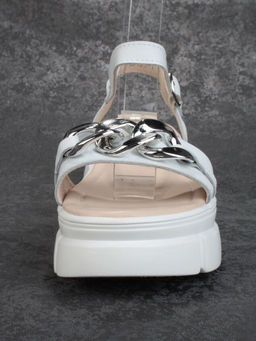 08-PED129-1 WHITE Босоножки женские (натуральная кожа)