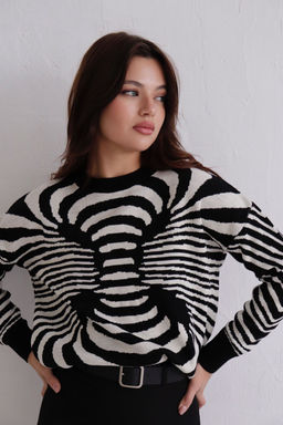 10446 Джемпер чёрно-белый - Martichelli фото 29