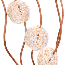 Сухоцвет набор 5 штук 150 см (китте 8 см.10 шт) / 0410-8 /уп 60/* белые шары на коричневом - Галеонтрейд фото 4