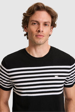 Erkek Slim Fit Bisiklet Yaka Siyah Triko TiЕГrt - U.s. polo assn фото 2