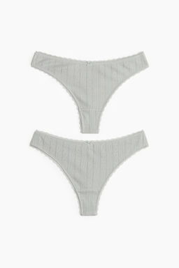 Pack de 2 bragas thong en pointelle