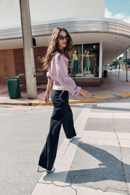 WIDE TROUSERS WITH DOUBLE WAISTBAND - Zara фото 3