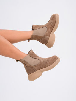 Челси EDART 332.927ka.Серо-коричневая замша/байка