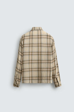 CAMISA RELAXED FIT CUADROS / Arena - Zara фото 8