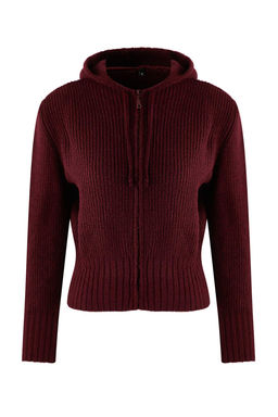 Murdum Yumusak Dokulu Kapusonlu Fermuarl? Triko H?rka TWOAW26HI00296 - Trendyolmilla фото 5