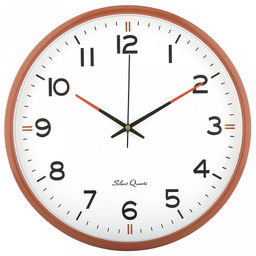 Часы настенные Авангард д37,5см, h5,5см, мягкий ход, циферблат белый; цифры арабские, черный; корпус пластик, коричневый под дерево; в коробке (Китай)