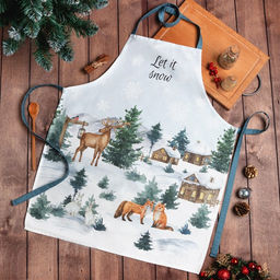 Фартук новогодний "Этель" Forest animals 60х70 см, 100% хл, саржа 190 г/м²