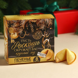 Подарочный набор новогодний Все мечты сбудутся: чай чёрный, печенье с предсказанием, ежедневник - Фабрика счастья фото 17