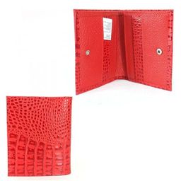 Портмоне женское Croco-ПР-904 натуральная кожа 3 отд, 3 карм, алый флотер/красный КЛ (128/96) 232830