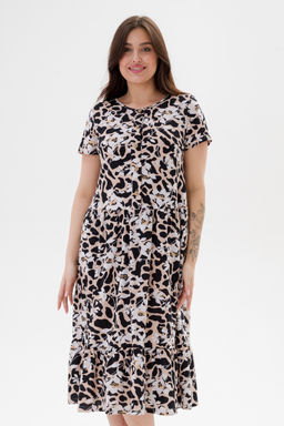 Платье женское из кулирки Кармелита 2 цветок крем