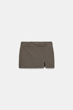 HOUNDSTOOTH SKORT WITH BELT - Zara фото 5