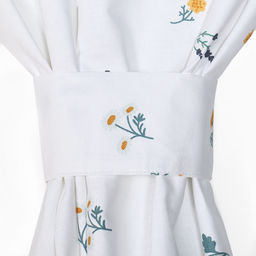 Шторы для кухни с подхватами Этель «Полевые цветочки», 150×180 см - 2 шт., рогожка 176 г/м²