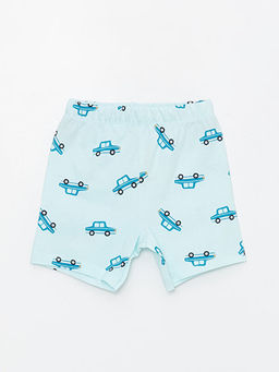 Beli Lastikli Bask?l? Erkek Bebek ?ort Pijama Alt