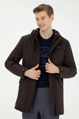 Мужское пальто цвета хаки Неожиданная скидка в корзине - U.s. polo assn фото 3