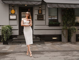 Эффектное платье белый - Donna saggia фото 3