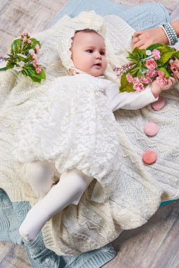 Choupette / Комбинезон-сарафан и чепчик в комплекте фото 4