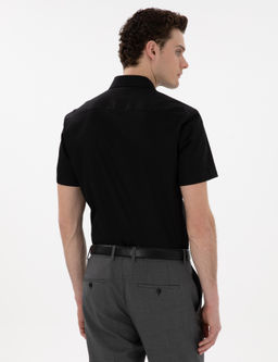 Siyah Regular Fit Uzun Kollu Basic G_mlek