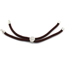 Шнурок для браслетов витая нить цв.шоколадный 3мм, 20см