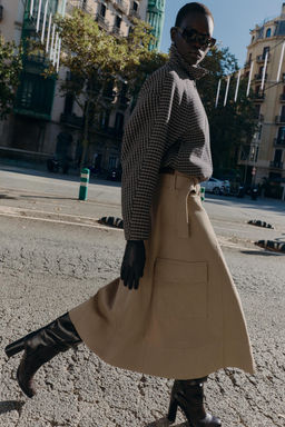 BELTED CARGO MIDI SKIRT - Zara фото 4