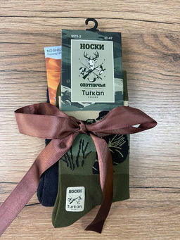 PND082 Подарочный набор: носки две пары ЧЕРНЫЙ