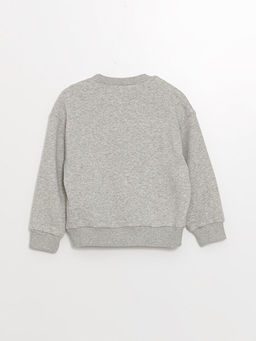 Bisiklet Yaka Bask?l? Uzun Kollu K?z ?ocuk Sweatshirt - Waikiki фото 3
