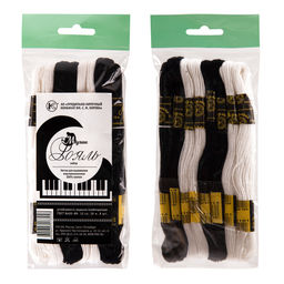 Нитки для вышивания ПНК им. Кирова мулине Рояль 100% мерсеризованный хлопок 8 x 10 м Ассорти