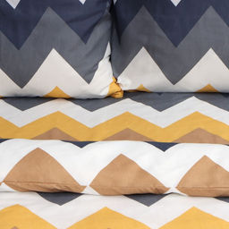 Постельное бельё Экономь и Я 1,5 сп Зигзаги (вид 2) 147х215см, 150х215см, 70х70см-2 шт, полисатин, 80г/м фото 2