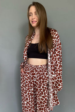 Костюм женский SET065/11/Белый, коричневый - M&G all natural фото 4