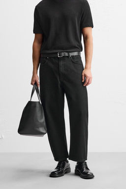 TAPERED FIT WIDE-LEG JEANS - Zara фото 2