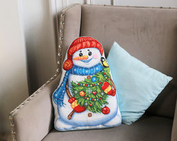 Набор для вышивания PANNA PD-7302 Подушка. Снеговик 34 х 45.5 см