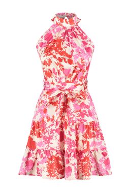 TRENDYOLMILLA Lacivert Desenli Halter Yaka A Kesim Saten Mini Dokuma Elbise TWOSS20EL2490  фото 6