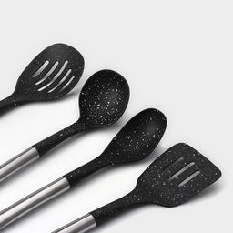 Набор кухонных принадлежностей Доляна «Космос», 4 предмета, чёрный