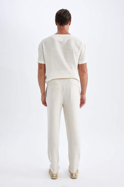 Широкие брюки из смесового льна Relax Fit - Defacto фото 6