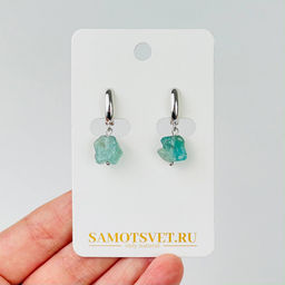 Серьги длинные из Апатита