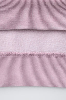 SUDADERA EFECTO LAVADO TEXTO / Rosa pastel - Zara фото 5